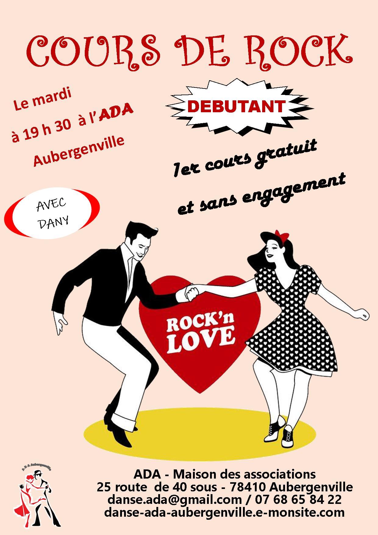 Affiche ADA — Cours de rock, Saison 2026–2027